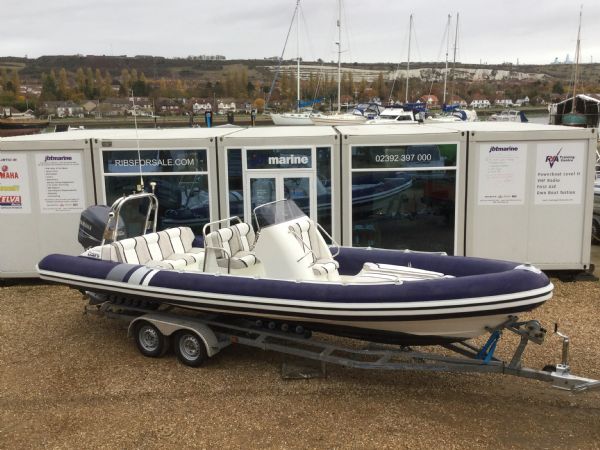 Click to see Used Cobra 7.5m RIB with Yamaha F250HP Engine and Trailer