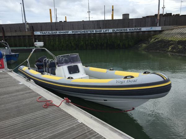 Click to see Used Scorpion R27 8.1m RIB with Mercury 225HP Outboard Engine and Trailer