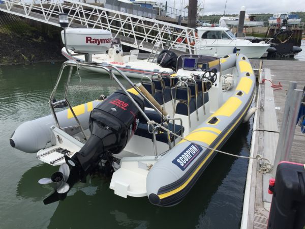 Boat Details – Ribs For Sale - Used Scorpion R27 8.1m RIB with Mercury 225HP Outboard Engine and Trailer