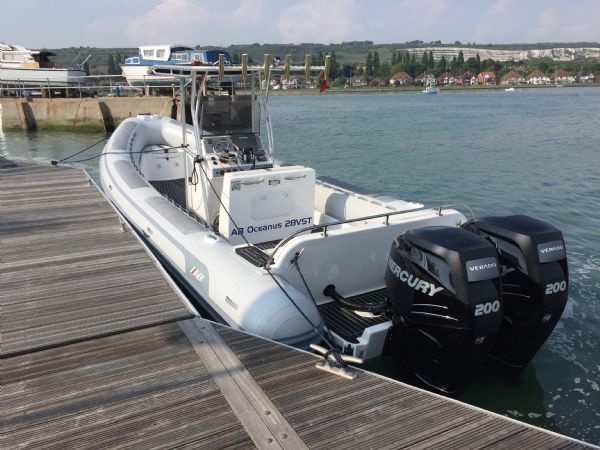 Boat Details – Ribs For Sale - Used AB Oceanus 9.0m RIB with Twin Mercury Verado 200HP Outboard Engines