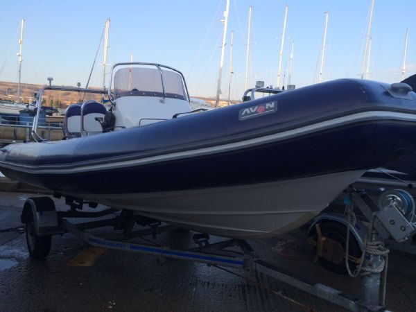 Boat Details – Ribs For Sale - Avon 5.6m RIB with Mariner 100HP Outboard Engine and Trailer