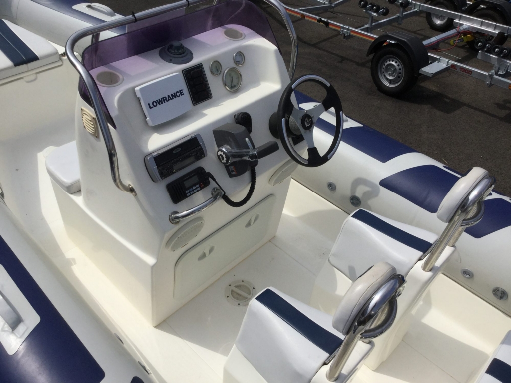 Boat Details – Ribs For Sale - Used Ballistic 5.5 RIB with Evinrude ETEC engine and trailer.