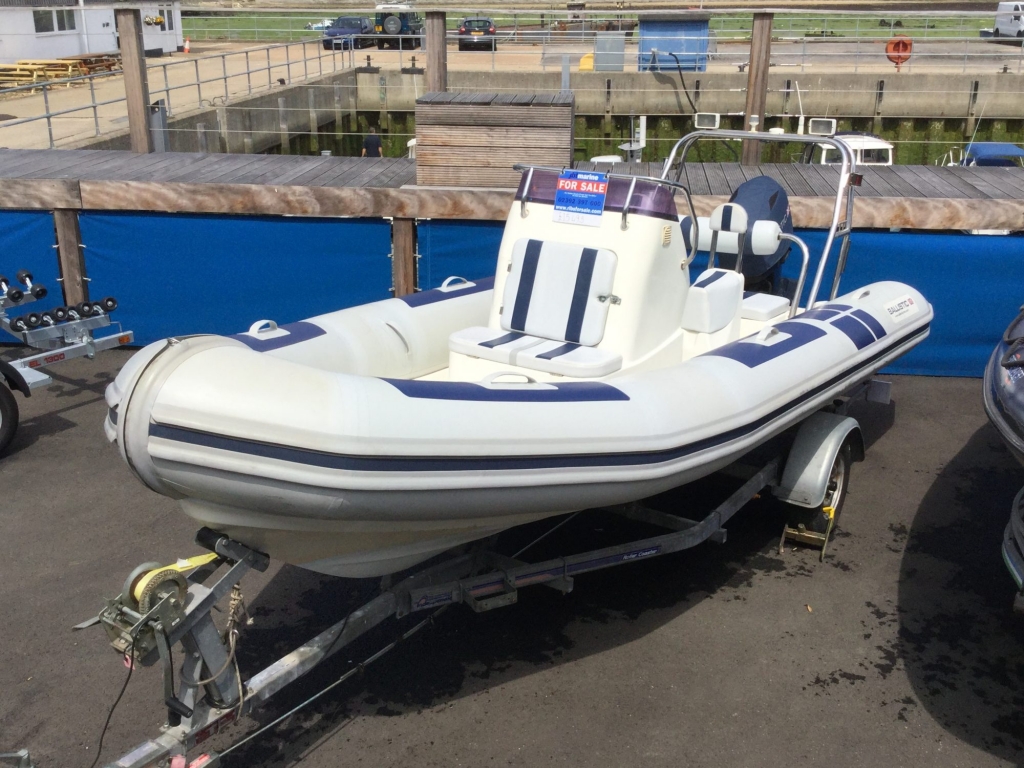 Boat Details – Ribs For Sale - Used Ballistic 5.5 RIB with Evinrude ETEC engine and trailer.