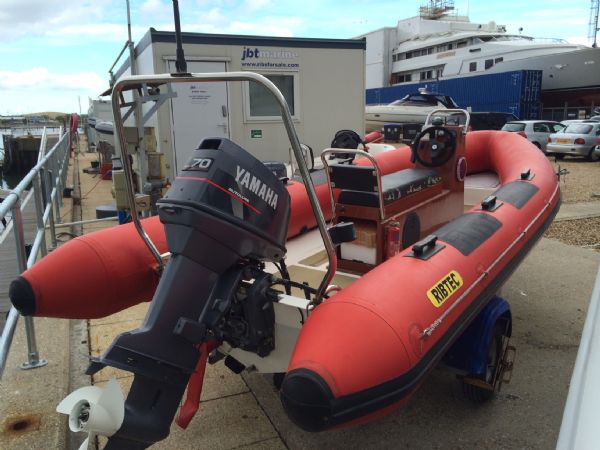 Boat Details – Ribs For Sale - Ribtec 5.35m RIB with Yamaha Autolube 70HP Outboard Engine and Roller Trailer