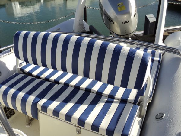 Boat Details – Ribs For Sale - Zodiac Medline II RIB with Honda 150HP 4 Stroke Outboard Engine and Roller Trailer