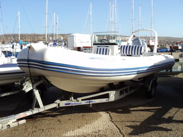Boat Details – Ribs For Sale - Zodiac Medline II RIB with Honda 150HP 4 Stroke Outboard Engine and Roller Trailer