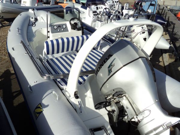 Boat Details – Ribs For Sale - Zodiac Medline II RIB with Honda 150HP 4 Stroke Outboard Engine and Roller Trailer