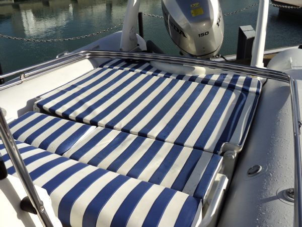 Boat Details – Ribs For Sale - Zodiac Medline II RIB with Honda 150HP 4 Stroke Outboard Engine and Roller Trailer