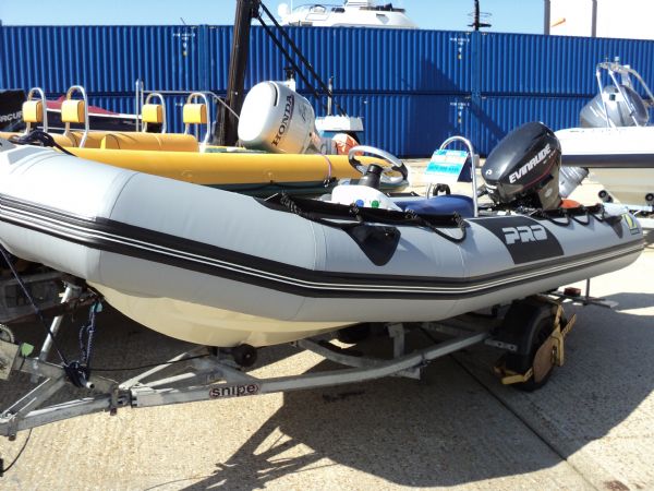 Boat Details – Ribs For Sale - Zodiac Pro 7 RIB with Evinrude 50HP ETEC Engine and Roller Trailer