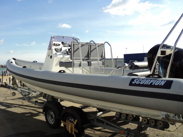 Boat Details – Ribs For Sale - Scorpion 27 RIB with Mercury 225HP Optimax Engine and Trailer