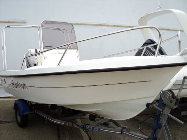 Boat Details – Ribs For Sale - Horizon 4.3m Dory with Mariner 40HP Engine and Roller Trailer