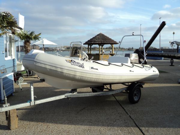 Boat Details – Ribs For Sale - Tigershark 4.3m with Tohatsu 50HP 2 Stroke Outboard Engine