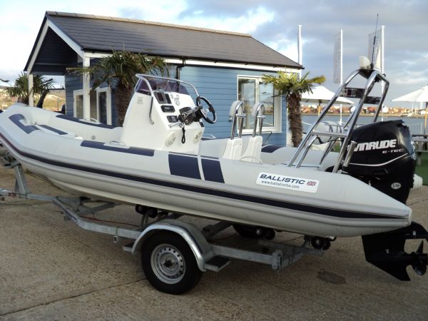 Boat Details – Ribs For Sale - Used Ballistic 5.5m RIB with Evinrude 90HP ETEC Outboard Engine