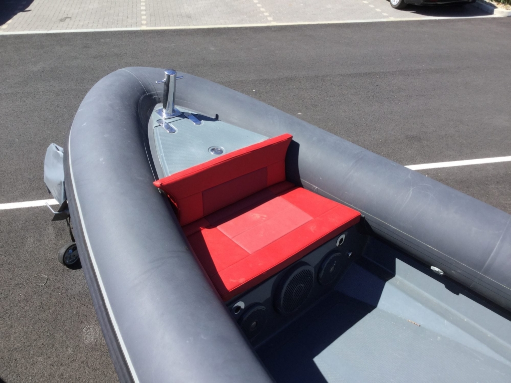 Boat Details – Ribs For Sale - Used Shearwater Cutter Custom 6.8 RIB with Evinrude ETEC 250hp V6 Engine.