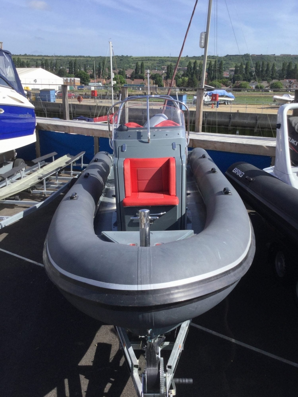 Boat Details – Ribs For Sale - Used Shearwater Cutter Custom 6.8 RIB with Evinrude ETEC 250hp V6 Engine.