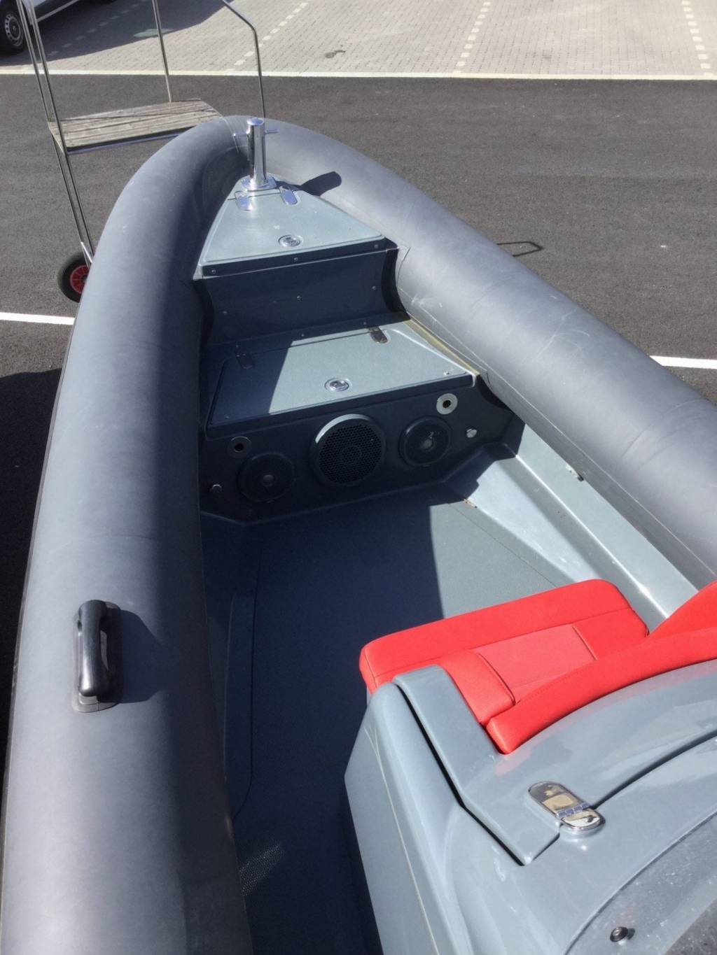 Boat Details – Ribs For Sale - Used Shearwater Cutter Custom 6.8 RIB with Evinrude ETEC 250hp V6 Engine.