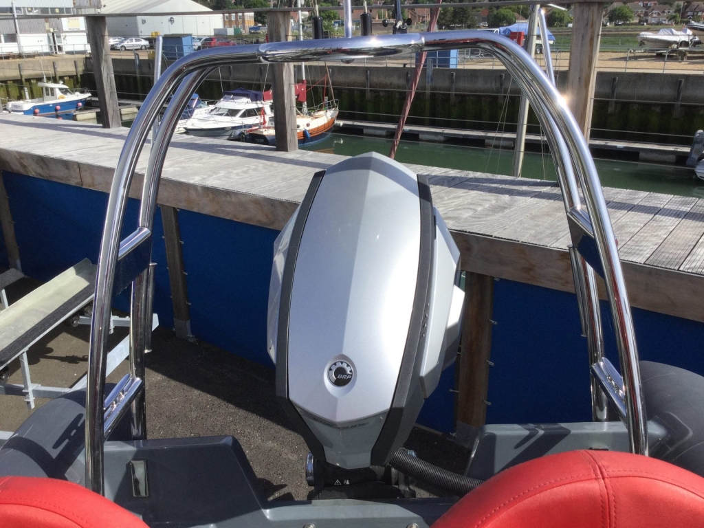 Boat Details – Ribs For Sale - Used Shearwater Cutter Custom 6.8 RIB with Evinrude ETEC 250hp V6 Engine.