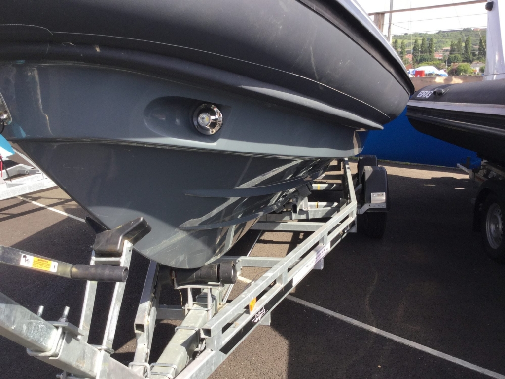 Boat Details – Ribs For Sale - Used Shearwater Cutter Custom 6.8 RIB with Evinrude ETEC 250hp V6 Engine.