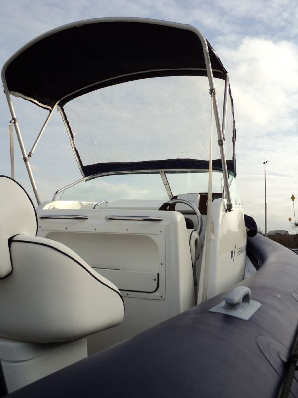 Boat Details – Ribs For Sale - Shearwater 7.5m Cabin RIB with Mercury Optimax 200HP Engine