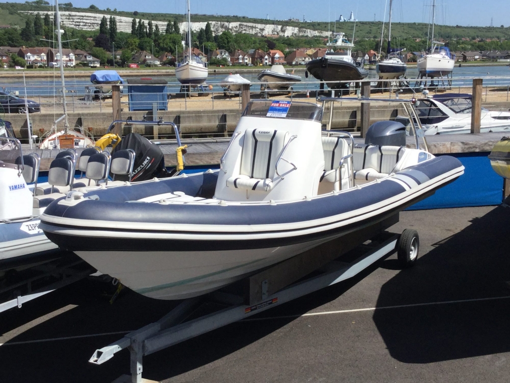 Click to see Used Cobra 8.0 RIB with Yamaha F300 engine.