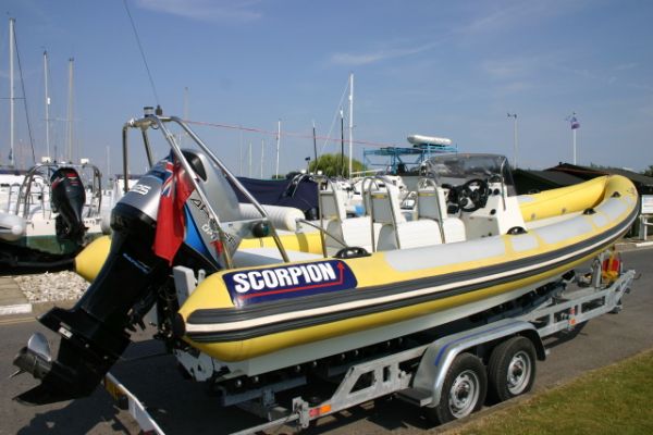 Boat Details – Ribs For Sale - Used Scorpion 7.5m RIB with Mariner Optimax 225HP Engine