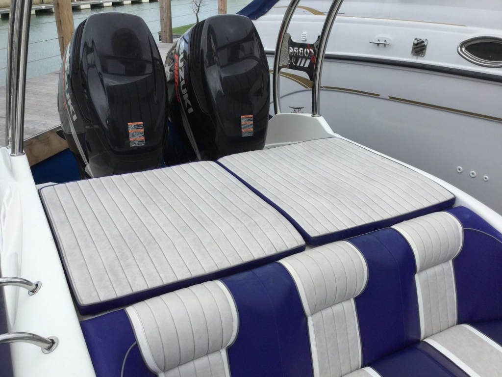 Boat Details – Ribs For Sale - Used Cobra 9.5 RIB with twin Suzuki DF300 Outboard engines