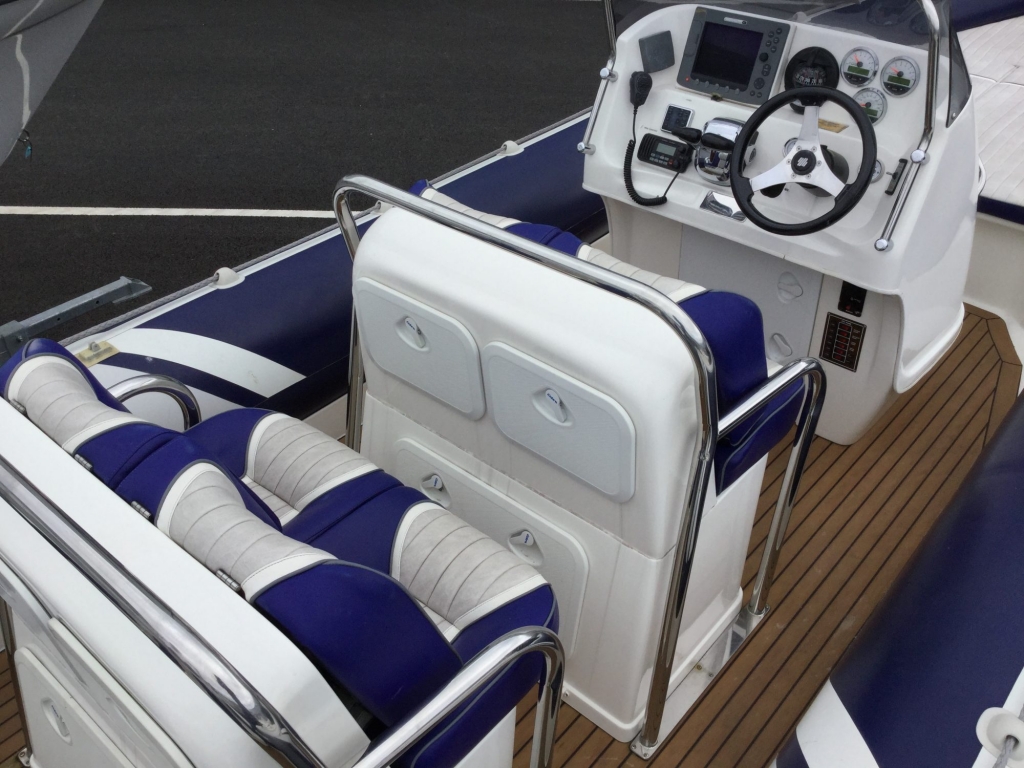 Boat Details – Ribs For Sale - Used Cobra 9.5 RIB with twin Suzuki DF300 Outboard engines