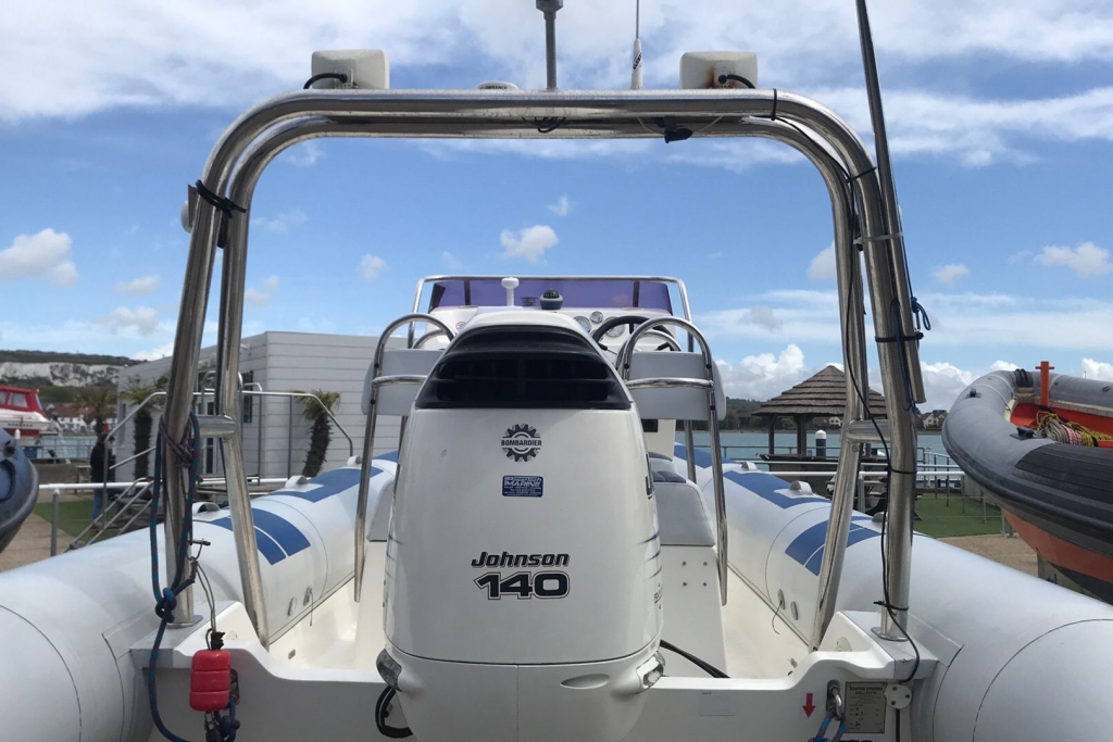 Boat Details – Ribs For Sale - 2004 Ballistic RIB 650 Sport Johnson 140hp engine