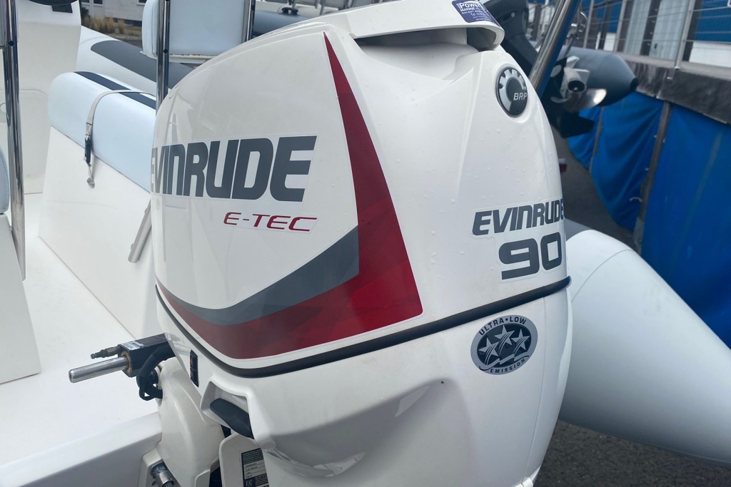 Boat Details – Ribs For Sale - 2005 Ballistic RIB 5.5 Evinrude ETEC 90 Roller Trailer