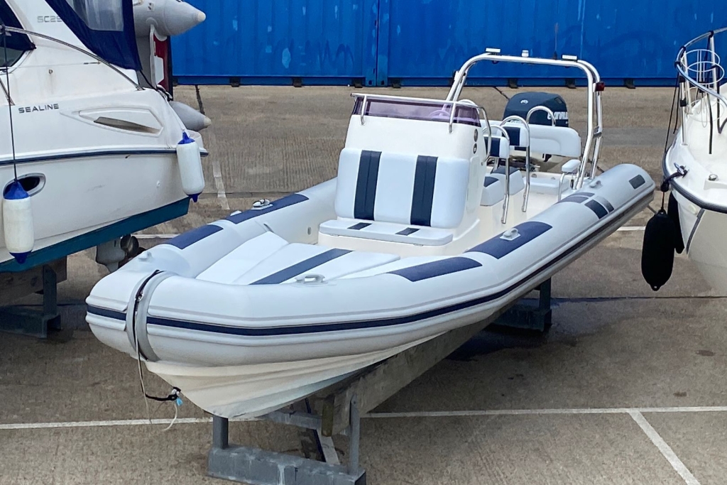 Boat Details – Ribs For Sale - 2006 Ballistic RIB 7.8 RIB Evinrude ETEC 250 V6 Twin axle roller trailer.