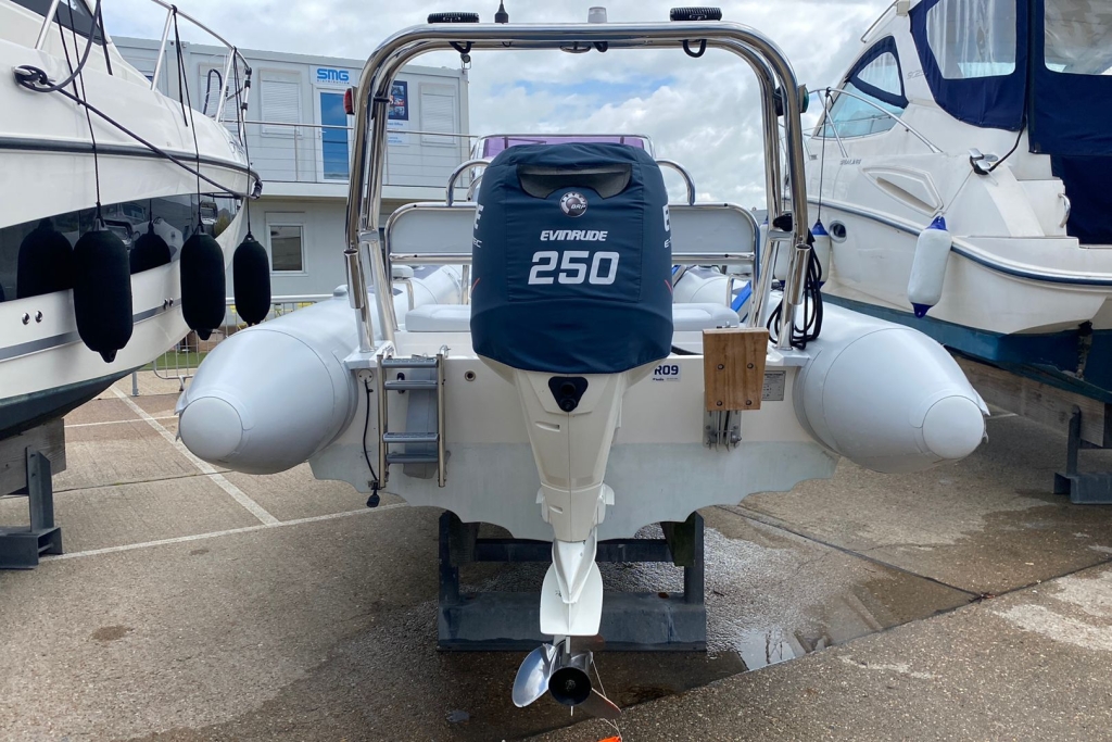 Boat Details – Ribs For Sale - 2006 Ballistic RIB 7.8 RIB Evinrude ETEC 250 V6 Twin axle roller trailer.