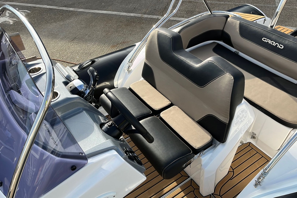 Boat Details – Ribs For Sale - 2020 Grand Goldenline 580 Suzuki BF150 With Roller Trailer