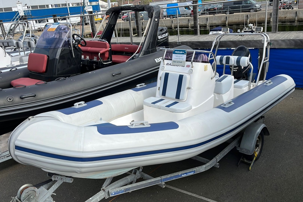 2009 Ballistic RIB 5.5 Evinrude ETEC 90 Indespension single axle trailer