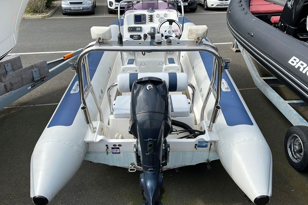 2009 Ballistic RIB 5.5 Evinrude ETEC 90 Indespension single axle trailer