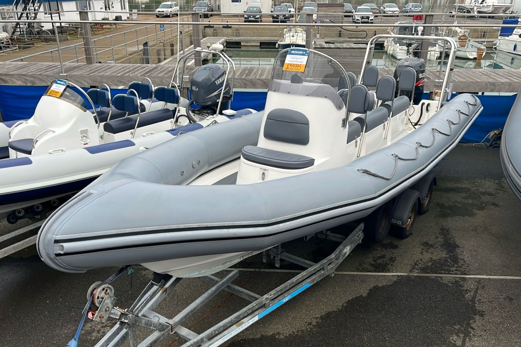 Boat Listing - 2010 Ribcraft RIB 7.8 Pro RIB Suzuki DF300 Twin axle roller trailer.