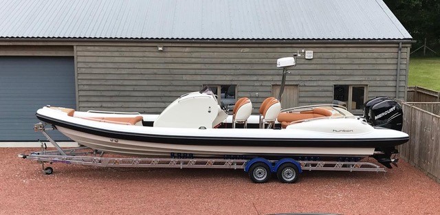 2009 Hunton 1004 RIB Twin Mercury Verado 300 L6 Supercharged Outboards.