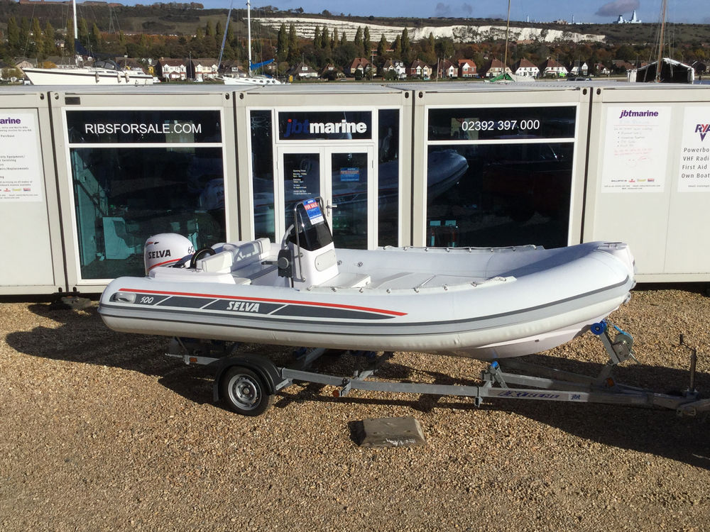 Used Selva 500 RIB with Selva XSR 60Hp Outboard Engine and Trailer - Selva 500